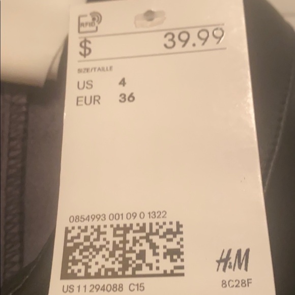 H&M - Black Pleather Leather Button Down Dress - Picture 6 of 6